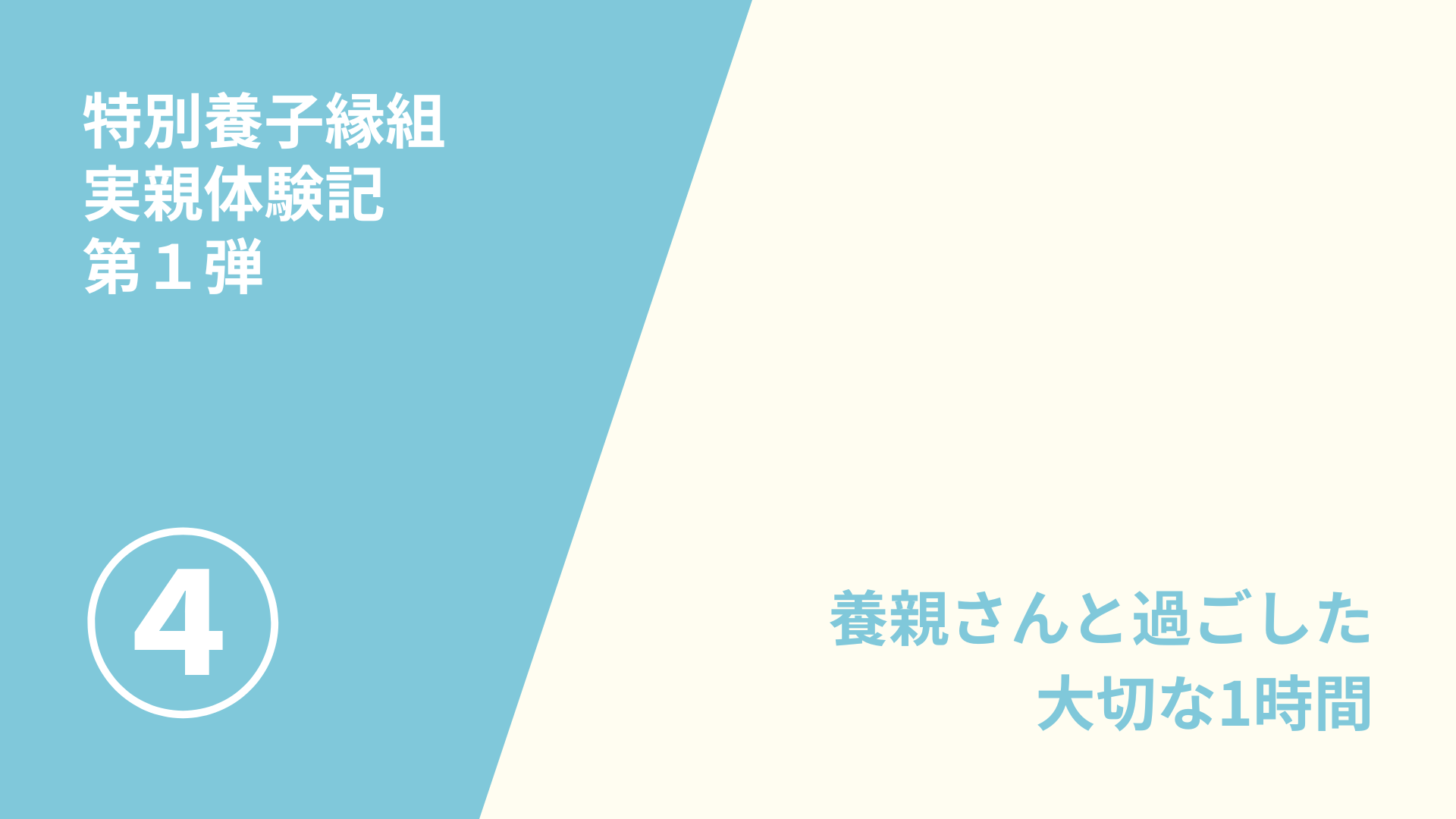 特別養子縁組　実親体験記（４／６）