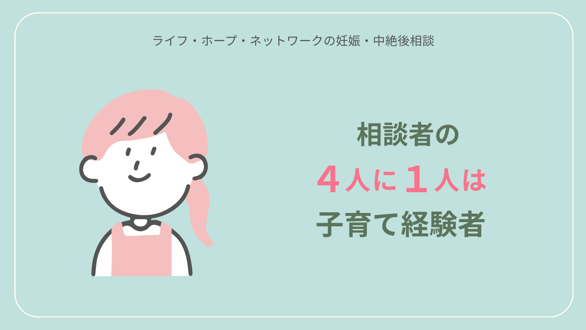 妊娠・中絶後相談者の4人に1人は子育て経験者